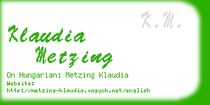 klaudia metzing business card